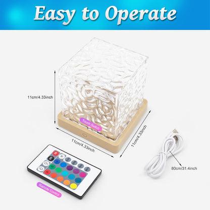 Ocean Wave Projector Light, 16 Colors Galaxy Projector Night Light Water Ripple Lamp Ambient Lighting with Remote Control, Mood Lights for Bedroom Shower Office Bar Game Room Kids Gifts