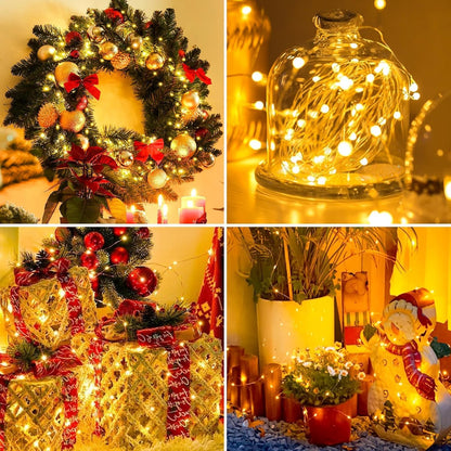 6 Pack Fairy Lights Battery Operated - 7ft 20 Led Twinkle Lights 3 Modes, Bulk Mini String Lights Waterproof for Mason Jars Vases DIY Party Wedding Fathers Day Decoration -Warm White