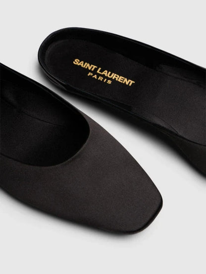 YSL Lido Satin Crepe Slip-Ons