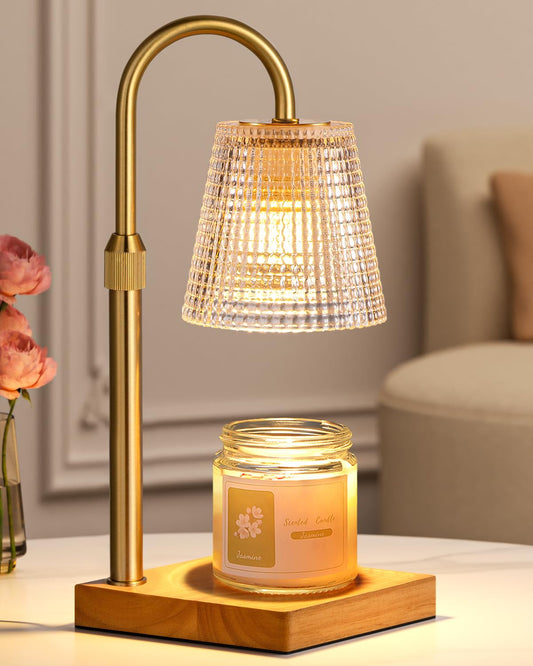 Hong-in Candle Warmer Lamp with Timer Dimmer,Christmas Birthday Gifts for Women Mom,House Warming Gifts New Home Room Decor,Vintage Wax Warmer for Scented Wax Jar Candles