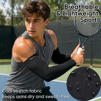Arm Sleeves for Men Women, UV Sun Protection Cooling Compression Outdoor