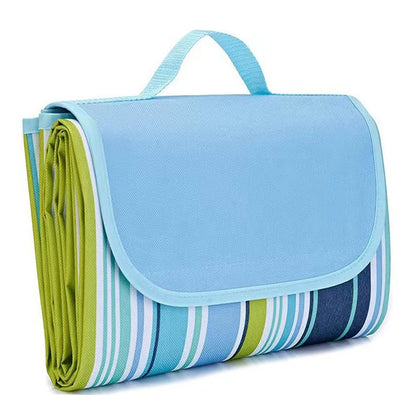 Large 80"x 60" Beach Blanket, Outdoor Picnic Blankets, Waterproof Sandproof Portable Blankets, Foldable and Lightweight for Spring Summer Camping, Beach, Park (Blue)