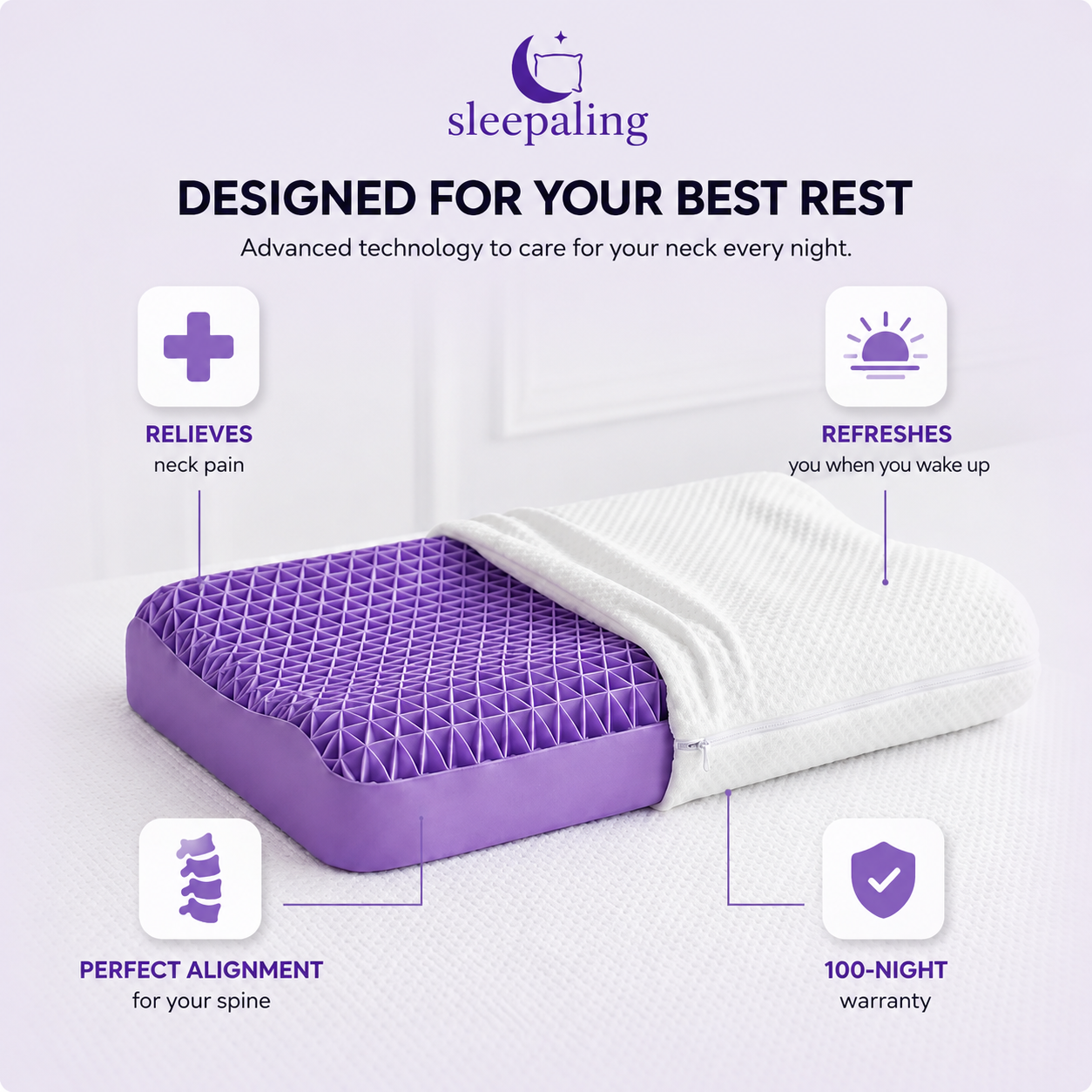 sleepaling HexaCloud Gel Pillow