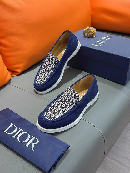 Christian Dior Monogram Suede Leather Logo Oxfords Shoes
