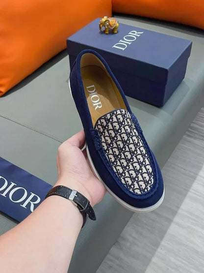 Christian Dior Monogram Suede Leather Logo Oxfords Shoes