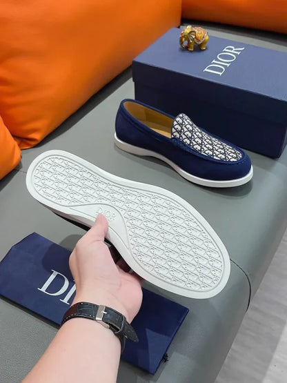Christian Dior Monogram Suede Leather Logo Oxfords Shoes