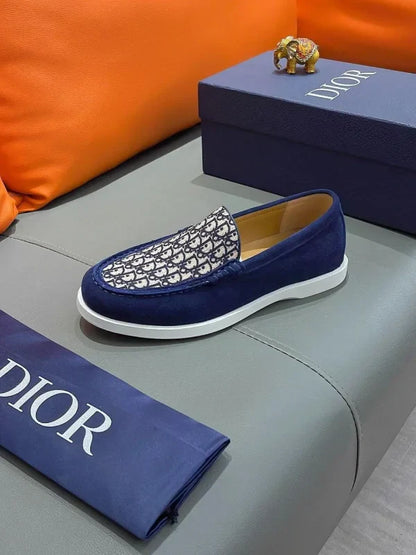 Christian Dior Monogram Suede Leather Logo Oxfords Shoes