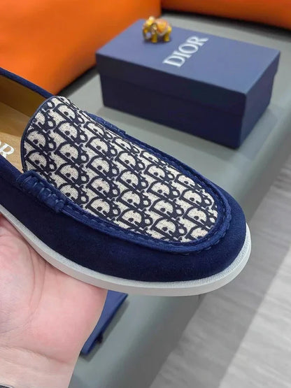 Christian Dior Monogram Suede Leather Logo Oxfords Shoes