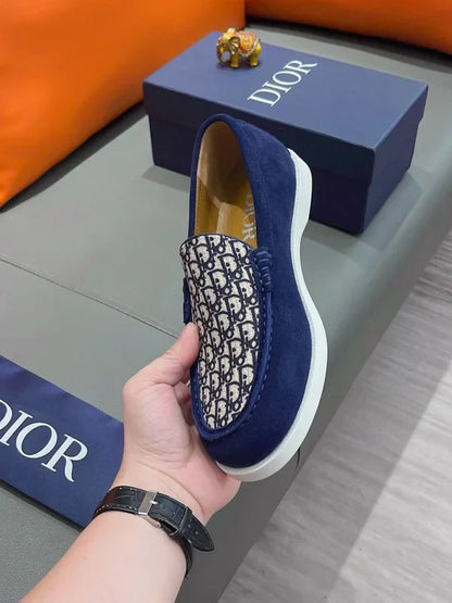 Christian Dior Monogram Suede Leather Logo Oxfords Shoes