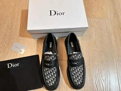 Christian Dior Monogram Suede Leather Logo Oxfords Shoes