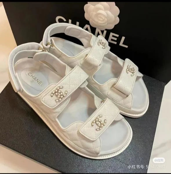 Chanel Dad Elegant Style Logo Sandals