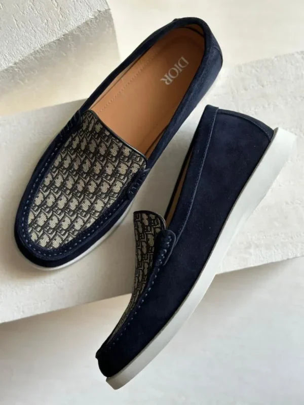 Christian Dior Monogram Suede Leather Logo Oxfords Shoes