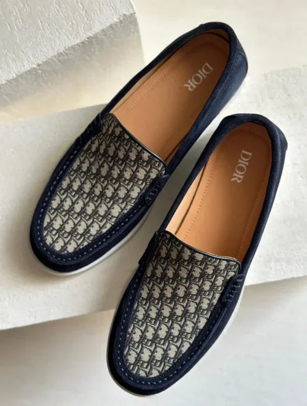 Christian Dior Monogram Suede Leather Logo Oxfords Shoes