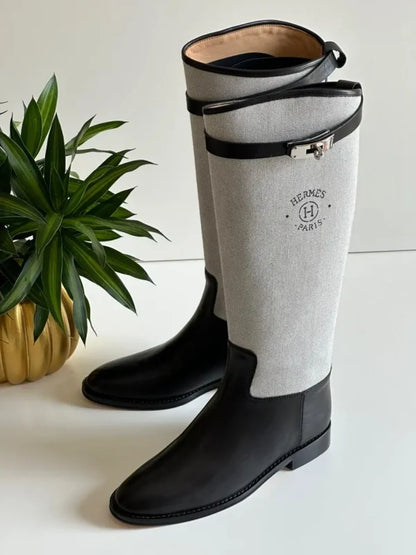 Hermes Elegance style Leather Boot