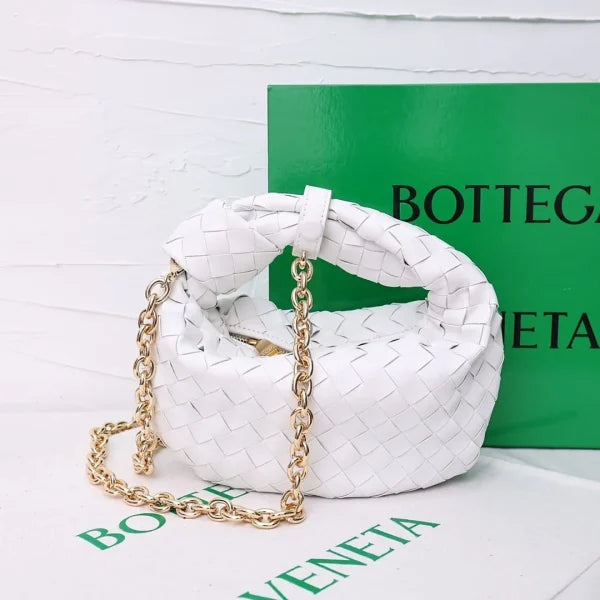 Bottega Veneta Women鈥檚 Metallic Woven Leather Knot Handle Crossbody