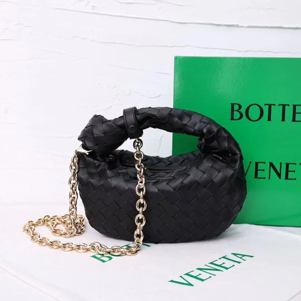 Bottega Veneta Women鈥檚 Metallic Woven Leather Knot Handle Crossbody
