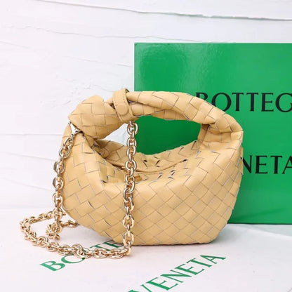 Bottega Veneta Women鈥檚 Metallic Woven Leather Knot Handle Crossbody