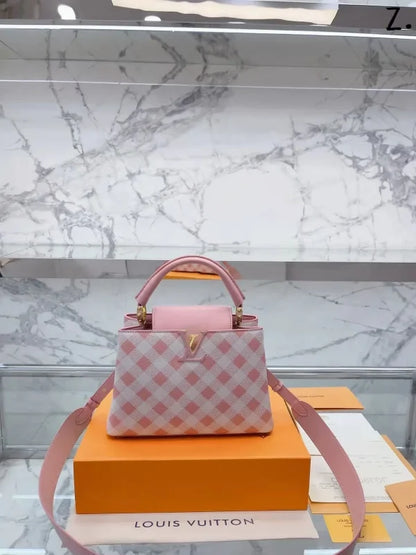 Louis Vuitton Cloudy Blue Ombre Taurillon Leather Capucines PM Bag