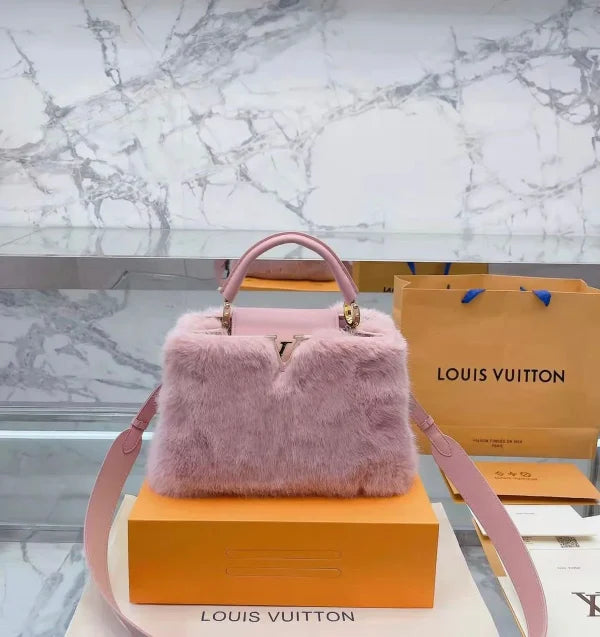 Louis Vuitton Cloudy Blue Ombre Taurillon Leather Capucines PM Bag