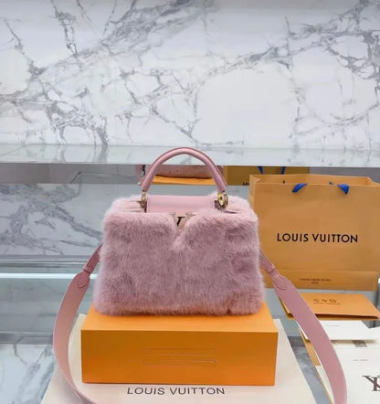 Louis Vuitton Cloudy Blue Ombre Taurillon Leather Capucines PM Bag