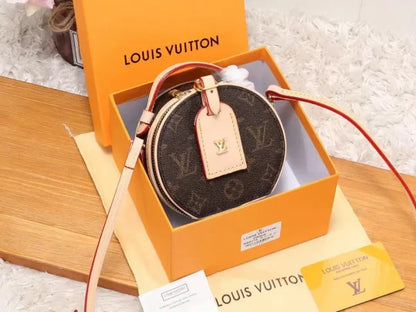 Louis Vuitton Leather Mini Round Lady Shoulder Bag