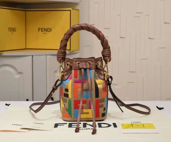 Fendi Mini Mon Tresor Bucket Bag Multicolor