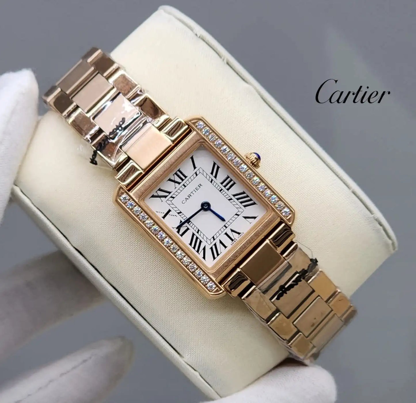 Cartier Tank Anglaise Quartz Rose Gold Watch