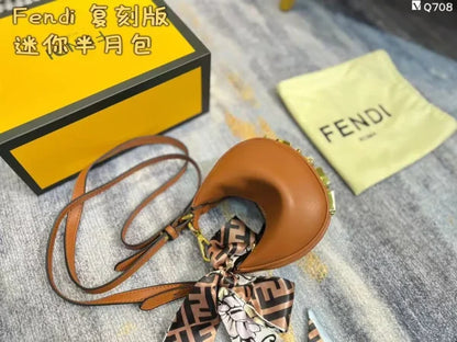 Fendi Women Fendigraphy Matte Mini Leather Bags
