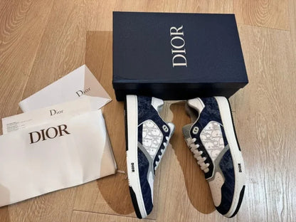 Christian Dior Blue and Deep Gray Sneakers