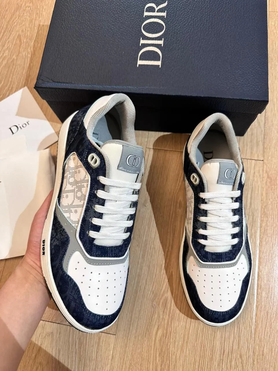 Christian Dior Blue and Deep Gray Sneakers
