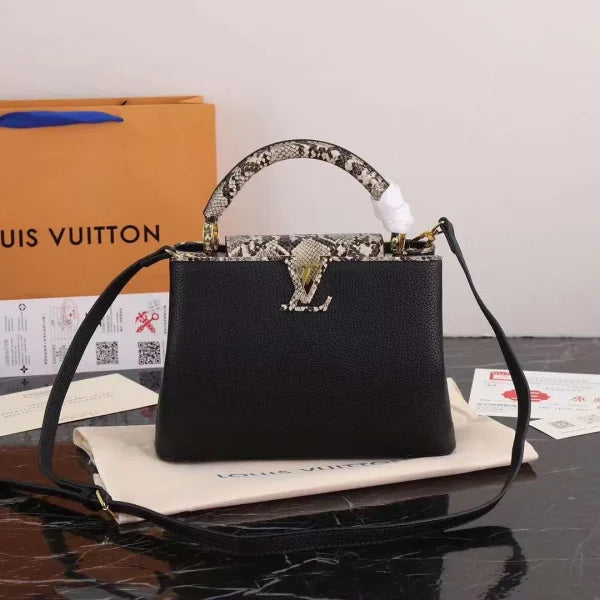 Louis Vuitton Taurillon Leather Capucines PM Bag