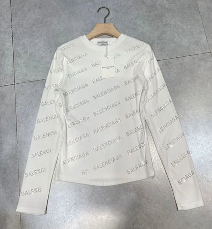 Balenciaga All Over Logo Cashmere Shirt