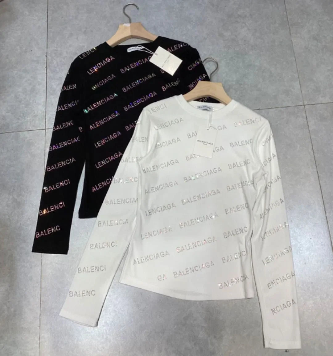 Balenciaga All Over Logo Cashmere Shirt
