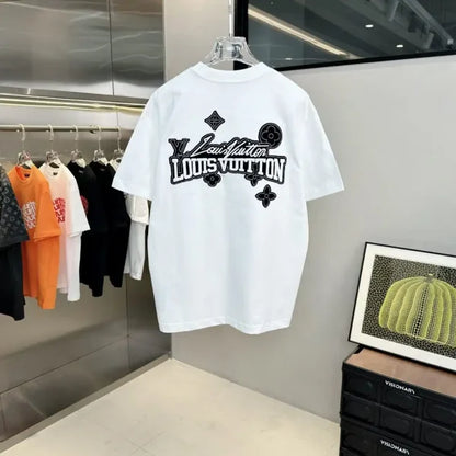 LV Logo Short-Sleeve Crew Neck Shirt