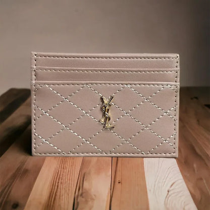 Saint Laurent Cassandre Matelasse Leather Cardholder