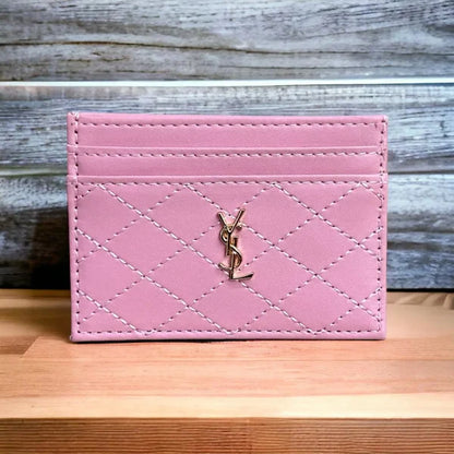 Saint Laurent Cassandre Matelasse Leather Cardholder