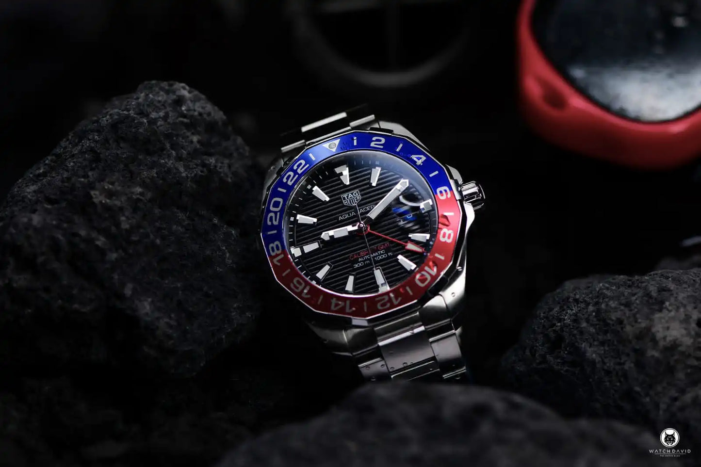 Tag Heuer Steel Estate Aquaracer GMT Wristwatch