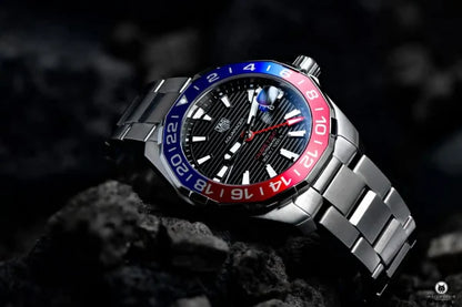 Tag Heuer Steel Estate Aquaracer GMT Wristwatch
