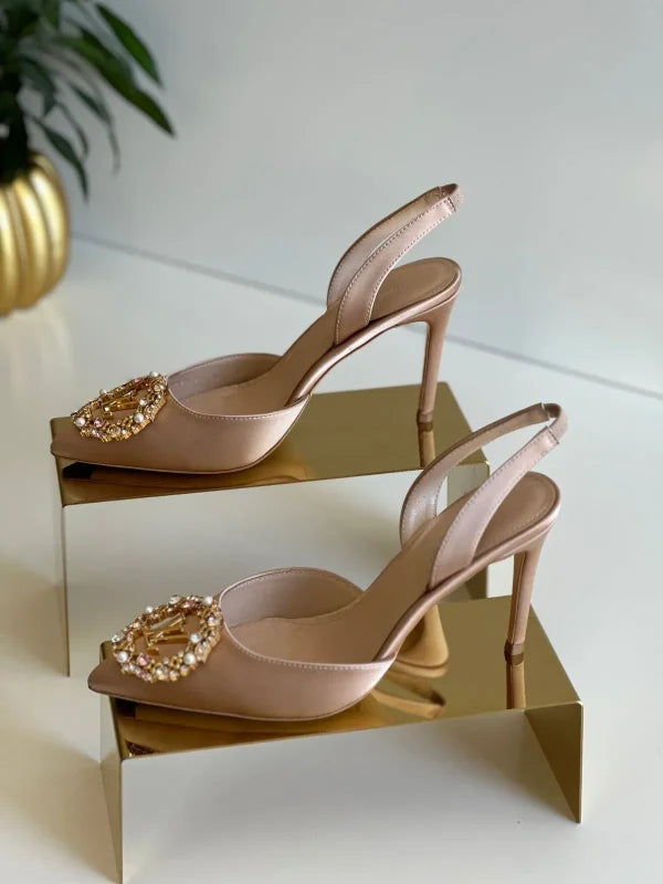 Louis Vuitton LV Logo Bijoux Suede Slide Sandals