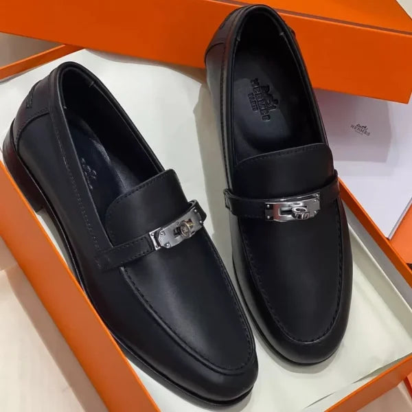Hermes Mocassin Femme Naturel Epsom Leather Shoes