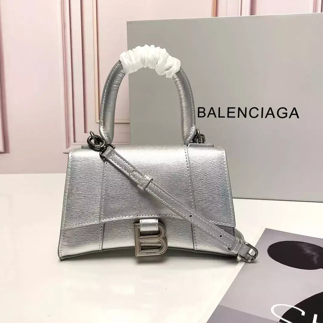 Balenciaga Hourglass Glitter Crossbody Bag