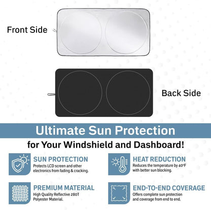 Windshield Sun Shade, Foldable Car Window Shades, 280T Visor Shade