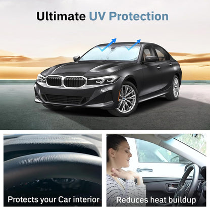 Windshield Sun Shade, Foldable Car Window Shades, 280T Visor Shade