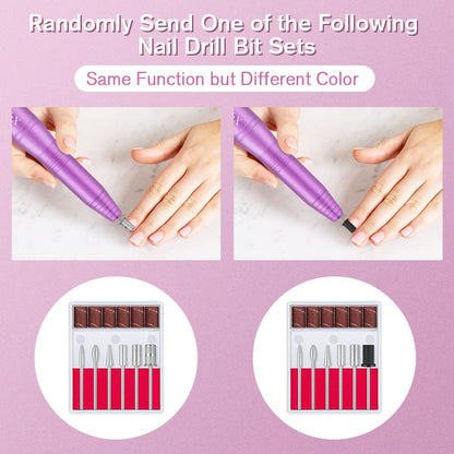 20000RPM Professional Electric Nail File Portable Manicure Pedicure Machine Kit for Acrylic Gel Nails with Sanding Bands,Nail Drill Bits and Brush