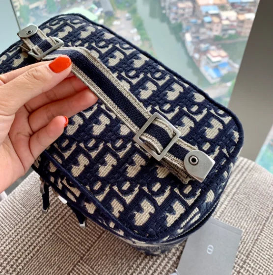 Christian Dior Travel Vanity Case 鈥� Women鈥檚 Oblique Embroidery Cosmetic Bags