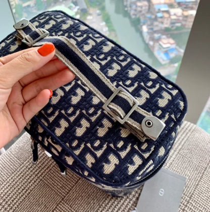 Christian Dior Travel Vanity Case 鈥� Women鈥檚 Oblique Embroidery Cosmetic Bags