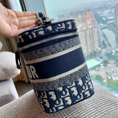 Christian Dior Travel Vanity Case 鈥� Women鈥檚 Oblique Embroidery Cosmetic Bags