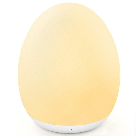 Night Light for Kids, Baby Egg Light for Nursery, 7 Colors Changing & Stepless Dimming, Soft Silicone Touch Night Lamp with 1 Hour Timer, Rechargeable Nursery Night for Breastfeeding
