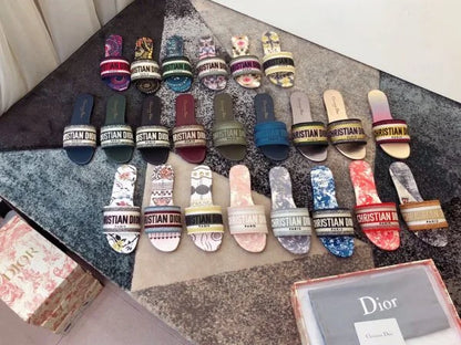 Christian Dior Dway Slide | Embroidery Slippers | 23 Designs