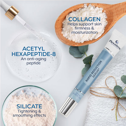 Plexaderm Rapid Reduction Serum – Instantly Reduces Under Eye Bags, Dark Circles, Crow’s Feet, Fine Lines & Wrinkles in Minutes – Temporary Tightening Face Serum for Smoother-Looking Skin